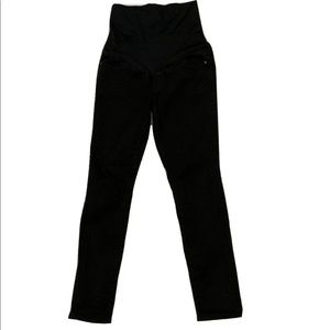 LOFT Maternity Jeans Skinny Dark Wash Stretch Full Panel Black Size 4M